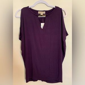 NWT MICHAEL Michael Kors Aubergine Sleeveless Top Women’s size S